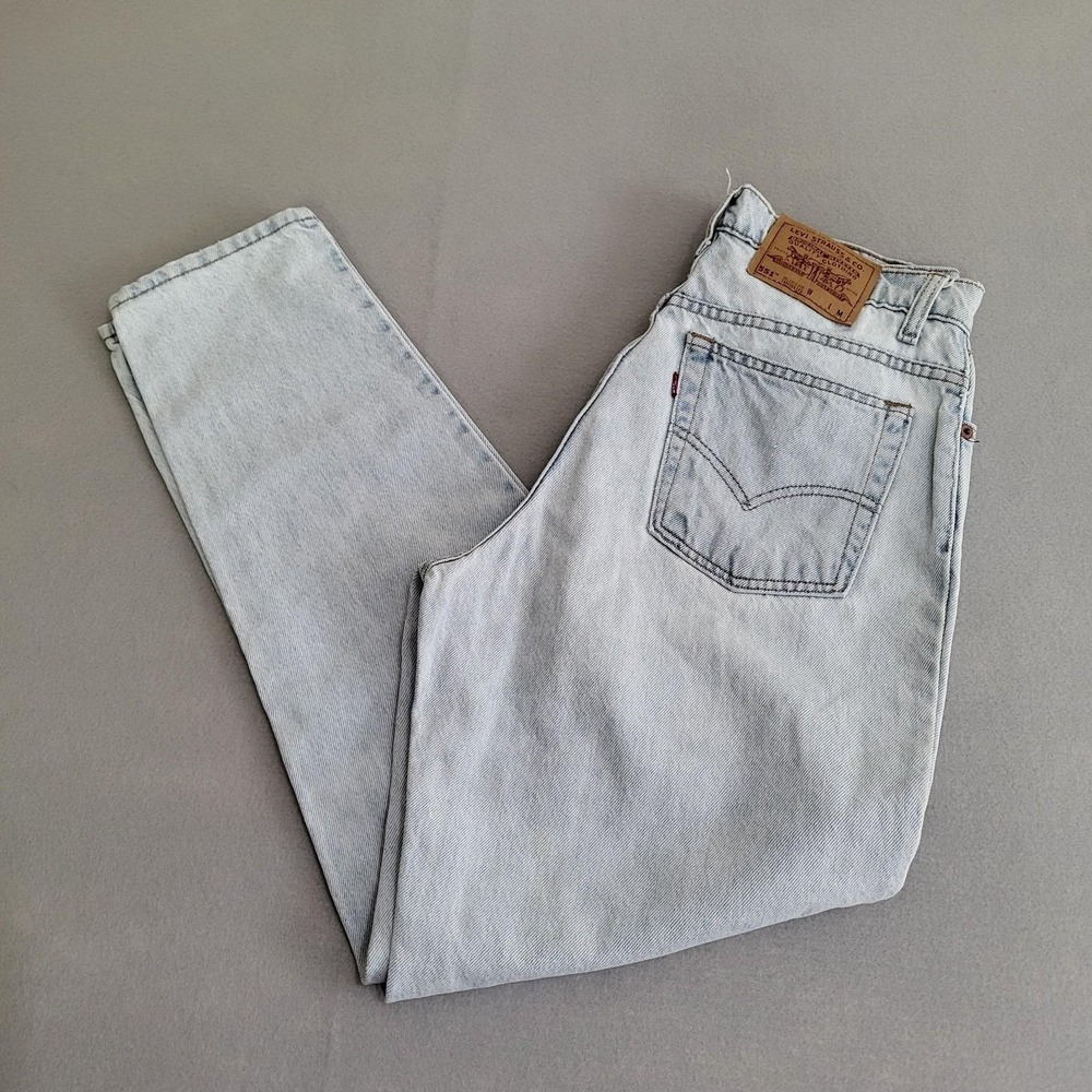 VTG Levi's 551 Denim Blue Jeans High Rise Women's 12 Made In USA Relaxed Fit